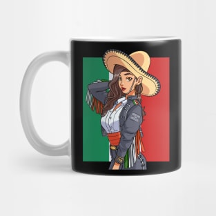 Mexican Girl Pride Mariachi Sombrero Viva Mexico Mug